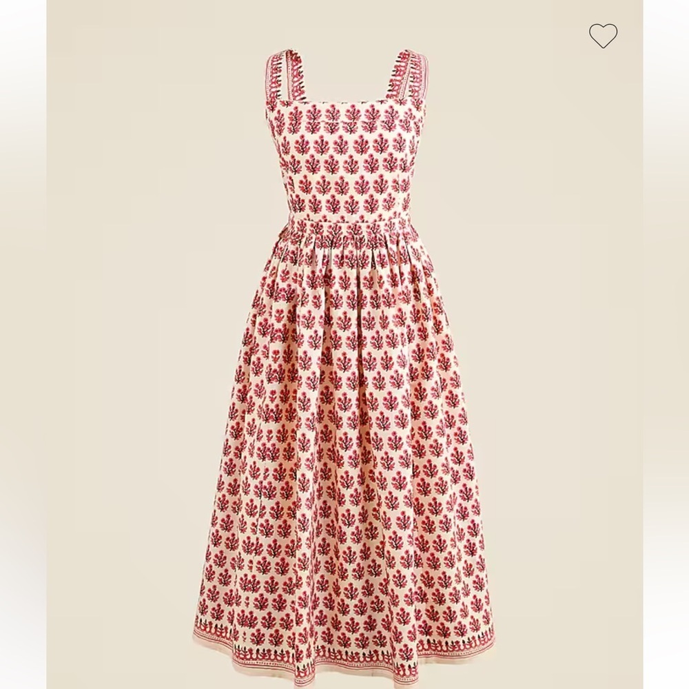 NWT J. Crew Embroidered apron dress in block print - Picture 4 of 8